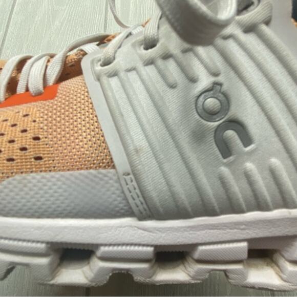 On Cloud Women's Cloudswift Copper & Frost White, Orange & Gray Sneakers Size 9 - Picture 12 of 13